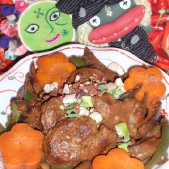 豚肉と茄子の花椒風味中華味噌炒め